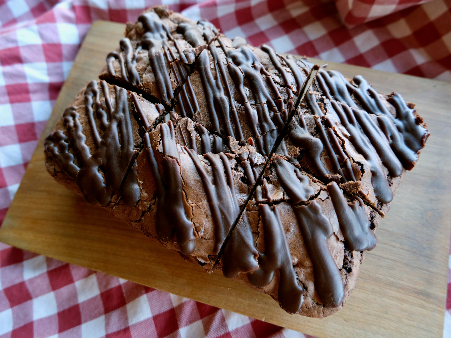 Brownies au chocolat biologiques et équitables avec ganache au chocolat Red Apron