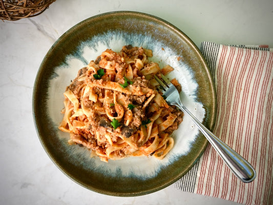 Bolognaise de bœuf Enright avec fettuccine et parmesan