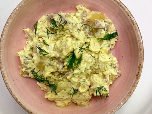 Picnic Potato Salad with Eggs, Pickles & Fresh Dill