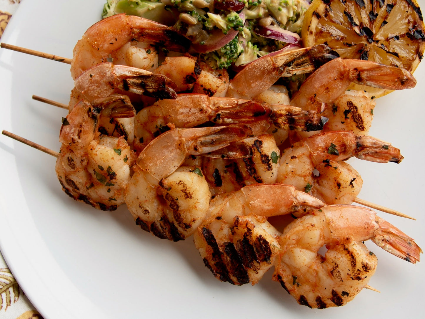 Brochettes de crevettes sauce chili doux